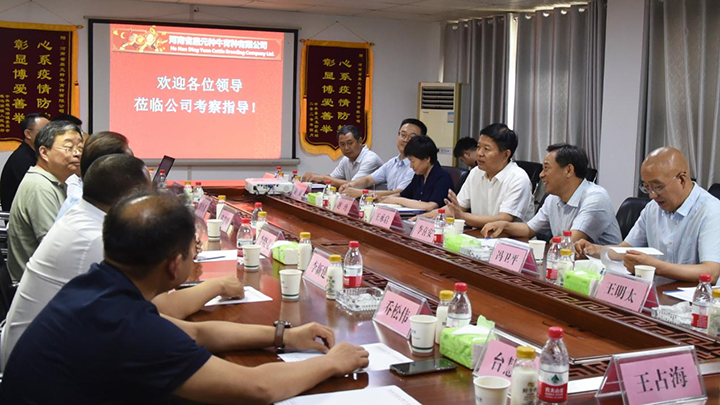 王承啟副廳長(zhǎng)與鄭州市李喜安副市長(zhǎng)一行調(diào)研兩牛種業(yè)發(fā)展情況