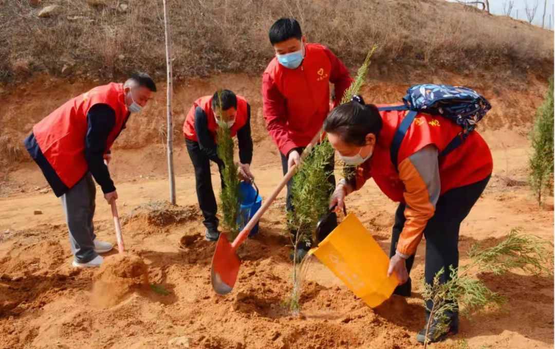 植树添绿 党旗增辉——省人防办开展义务植树活动