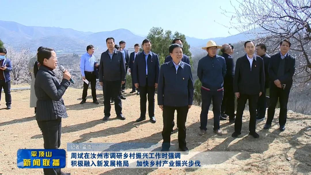 周斌在汝州市调研乡村振兴工作时强调：积极融入新发展格局 加快乡村产业振兴步伐