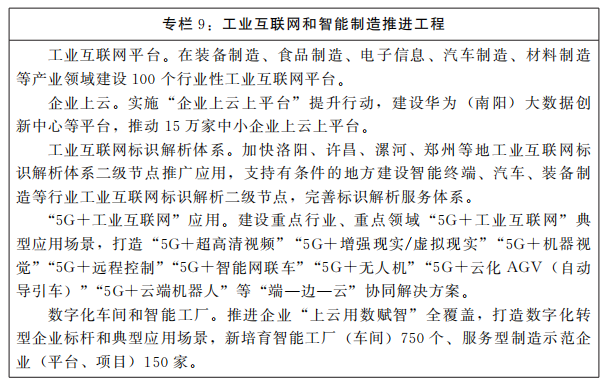 河南省人民政府關於印發河南省“十四五”數字經濟和信息化發展規劃的通知