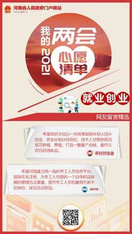 2021我的兩會(huì)心愿清單之就業(yè)創(chuàng)業(yè)