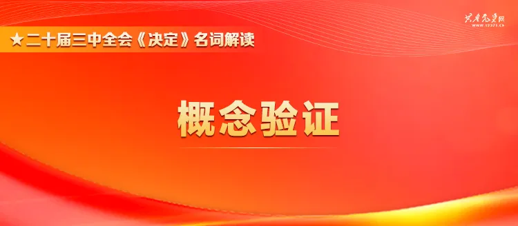 黨的二十屆三中全會《決定》名詞解讀丨概念驗證