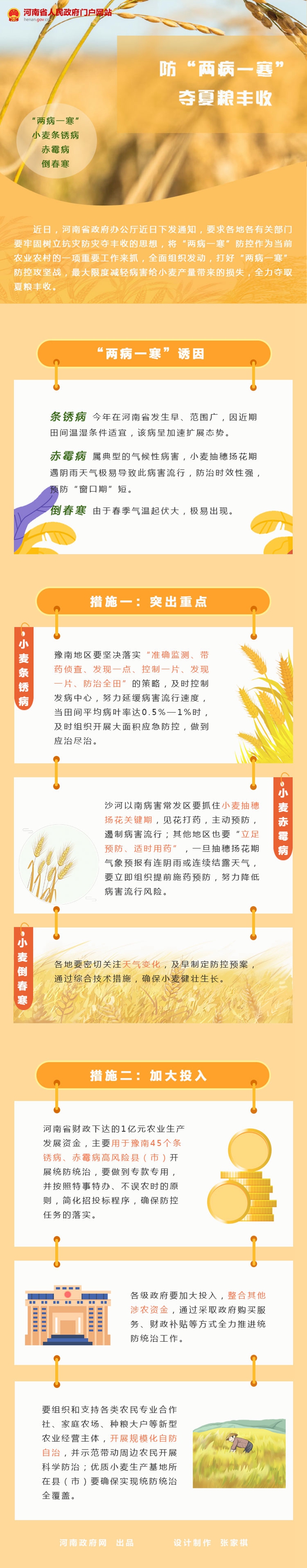 图解：河南发布通知 防“两病一寒”夺夏粮丰收