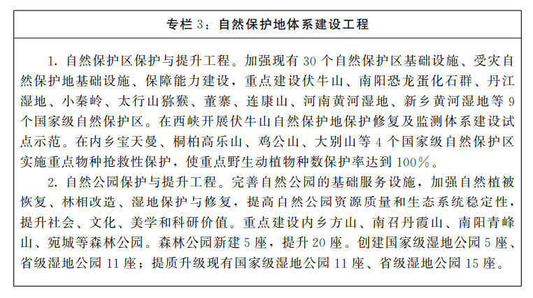 河南省人民政府<br>关于印发河南省“十四五”国土空间生态修复和<br>森林河南建设规划的通知