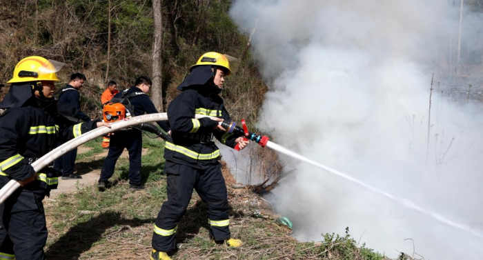 荥阳市组织开展2024年森林火灾应急演练