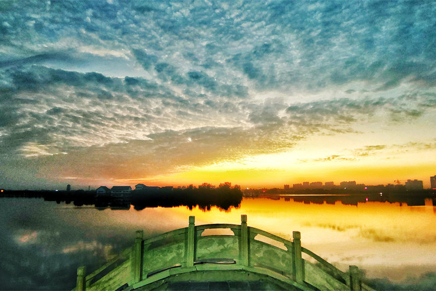 睢县：落日余晖醉晚霞 一抹夕阳美如画