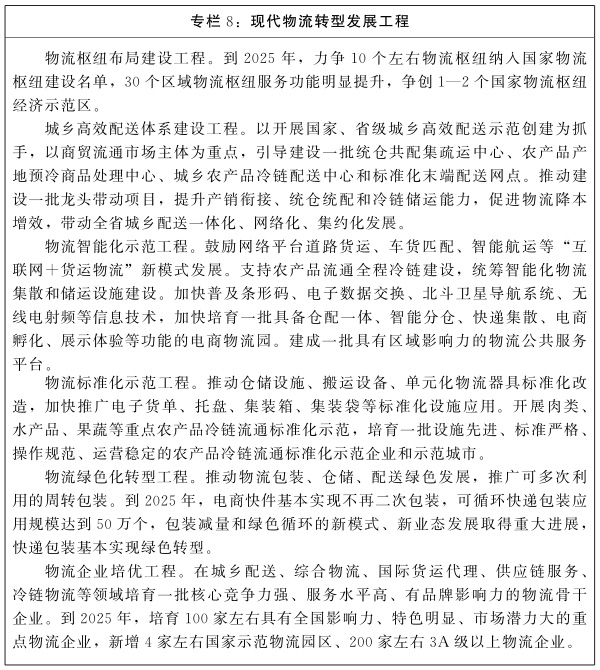 河南省人民政府关于印发河南省“十四五”现代流通体系发展规划的通知