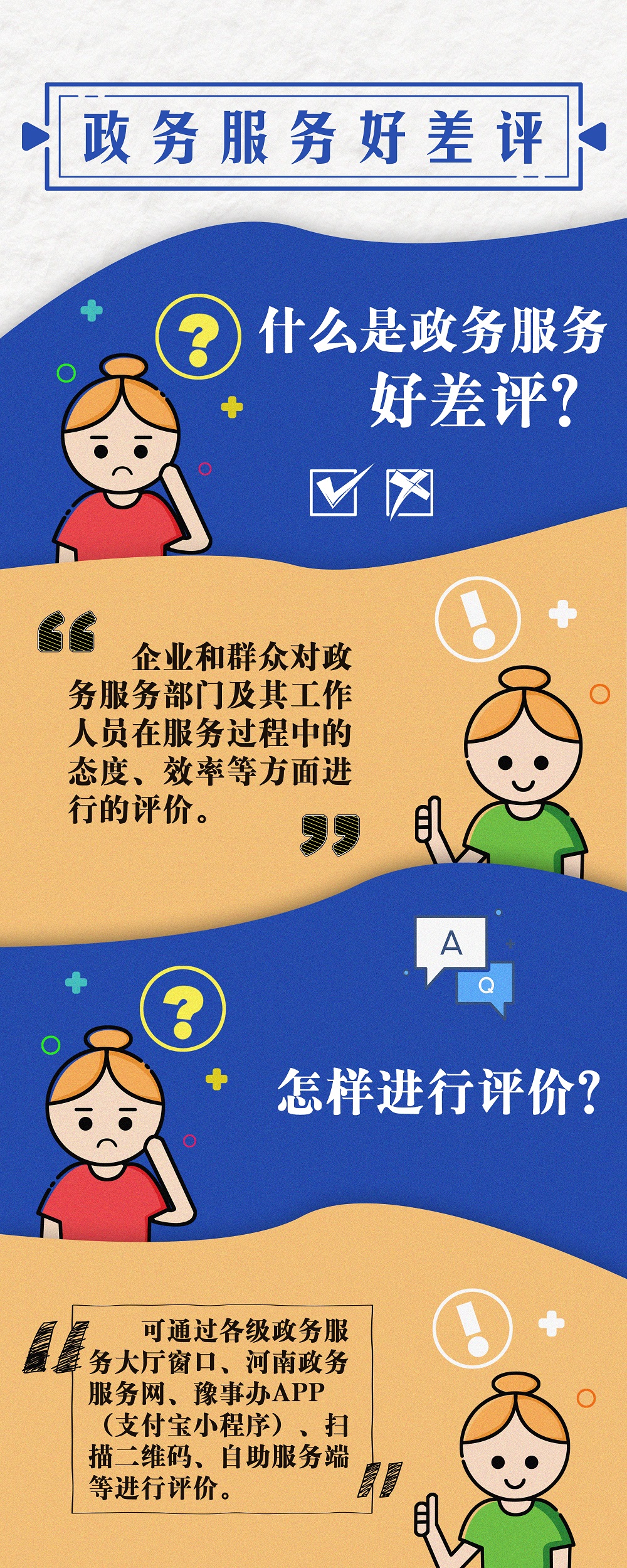 服务好与差 请您来评价！河南建成全省统一的政务服务“好差评”系统