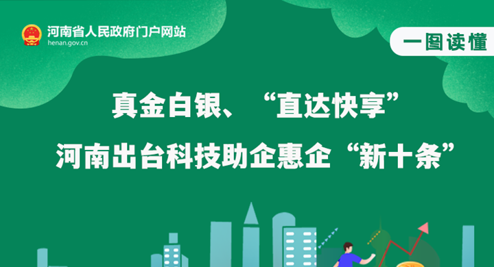 一圖讀懂丨真金白銀、“直達(dá)快享”，河南出臺(tái)科技助企惠企“新十條”