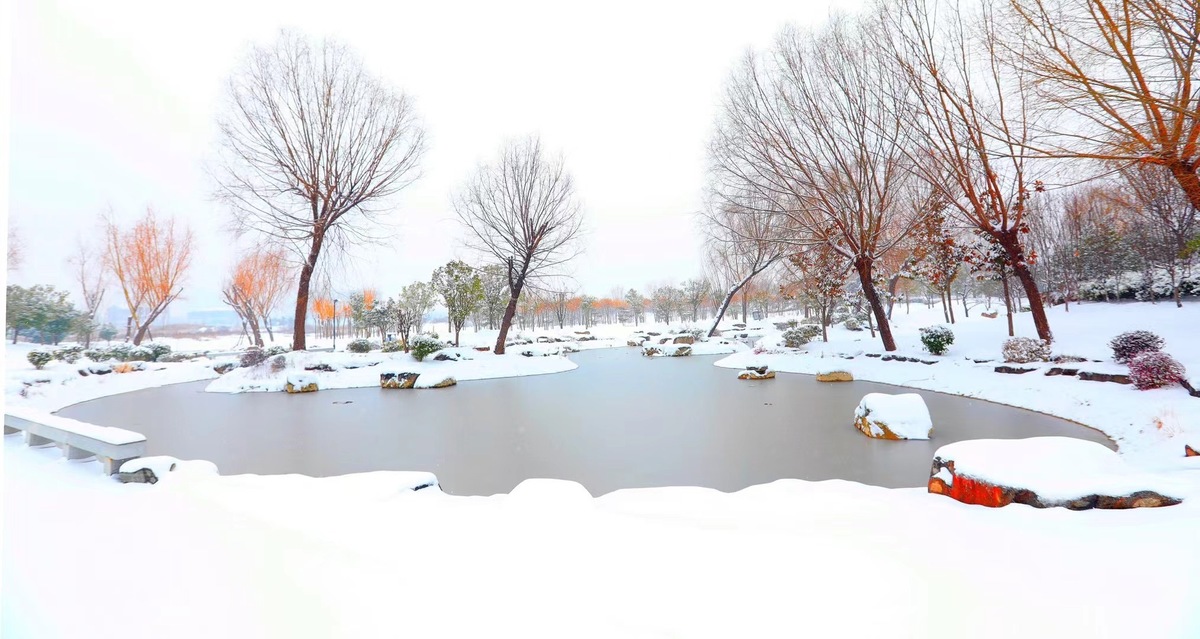 许昌：雪后初霁 景色旖旎