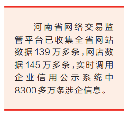 河南省网络交易监管平台运行 网上消费有保障