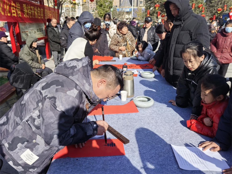 河南省文化和旅游厅赴南阳市卧龙区开展“庆龙年 迎新春 送祝福”主题志愿服务活动