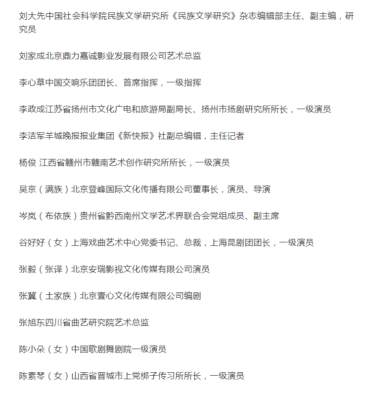 第五届全国中青年德艺双馨文艺工作者公示，河南3人在榜