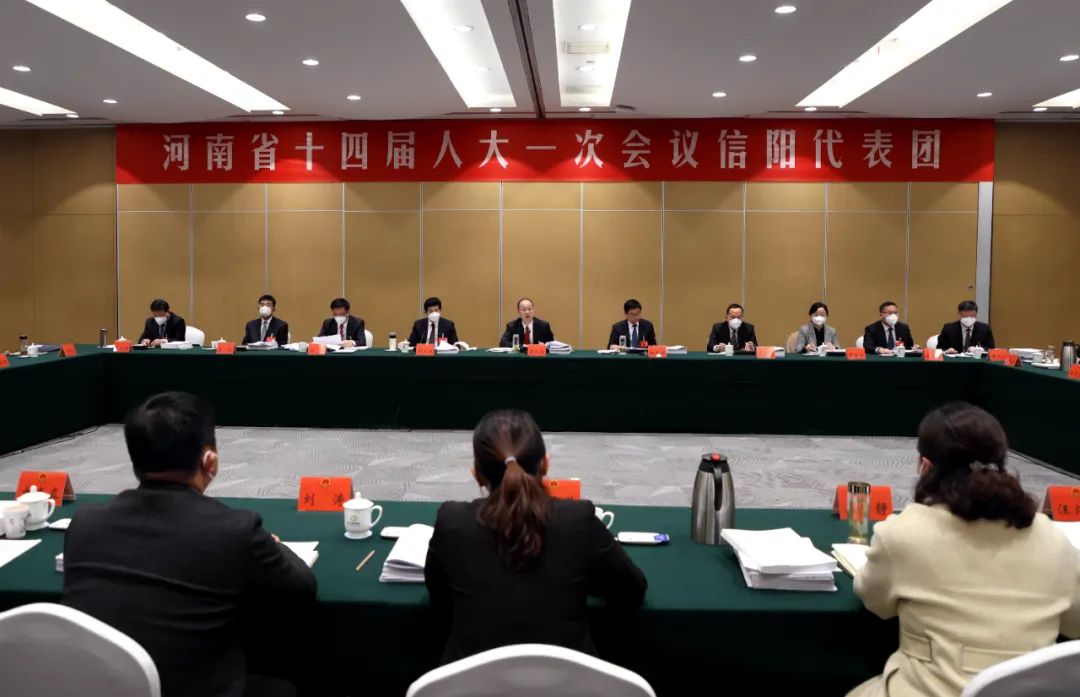信陽代表團繼續審議省政府工作報告等