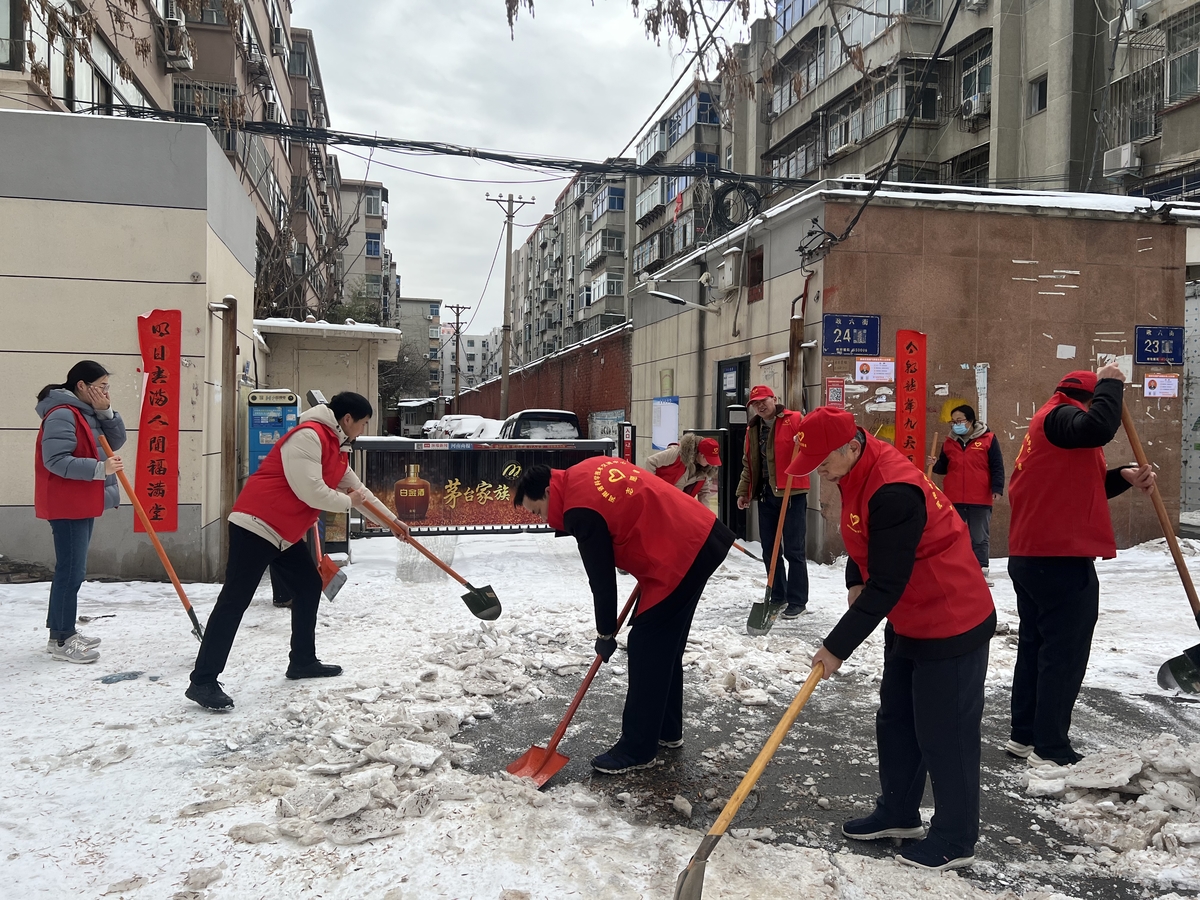 用行动融冰雪 以温情暖寒冬 <br>--省科技厅集中组织开展清雪除冰工作