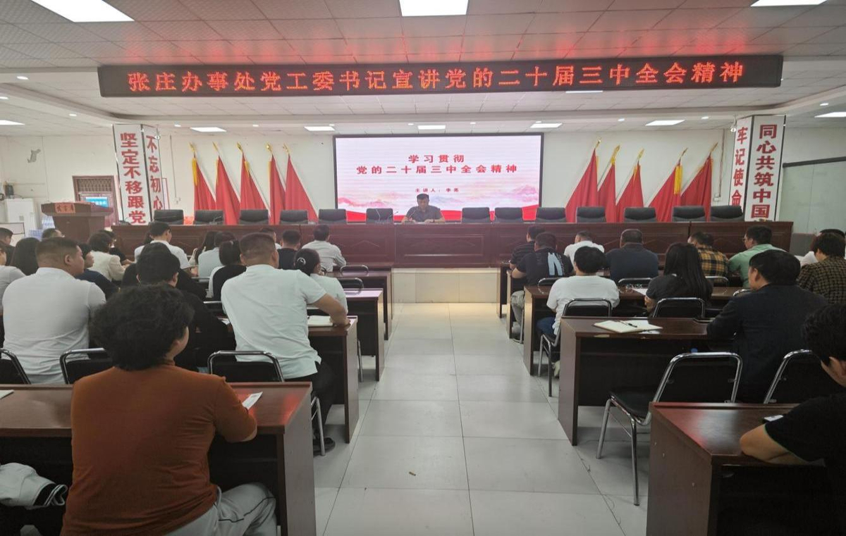 张庄办事处开展党的二十届三中全会精神宣讲