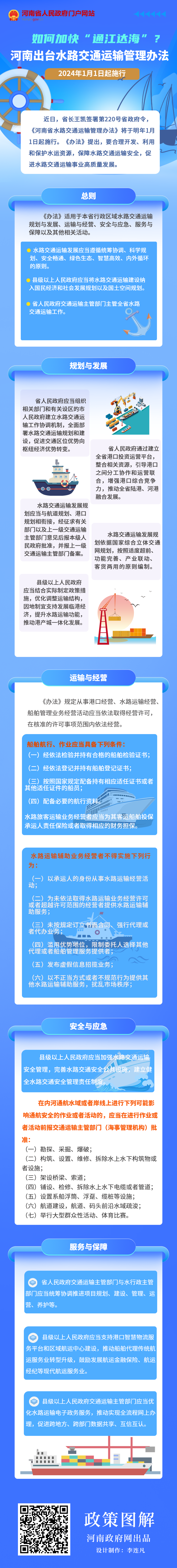 一图读懂丨如何加快“通江达海”？河南出台水路交通运输管理办法