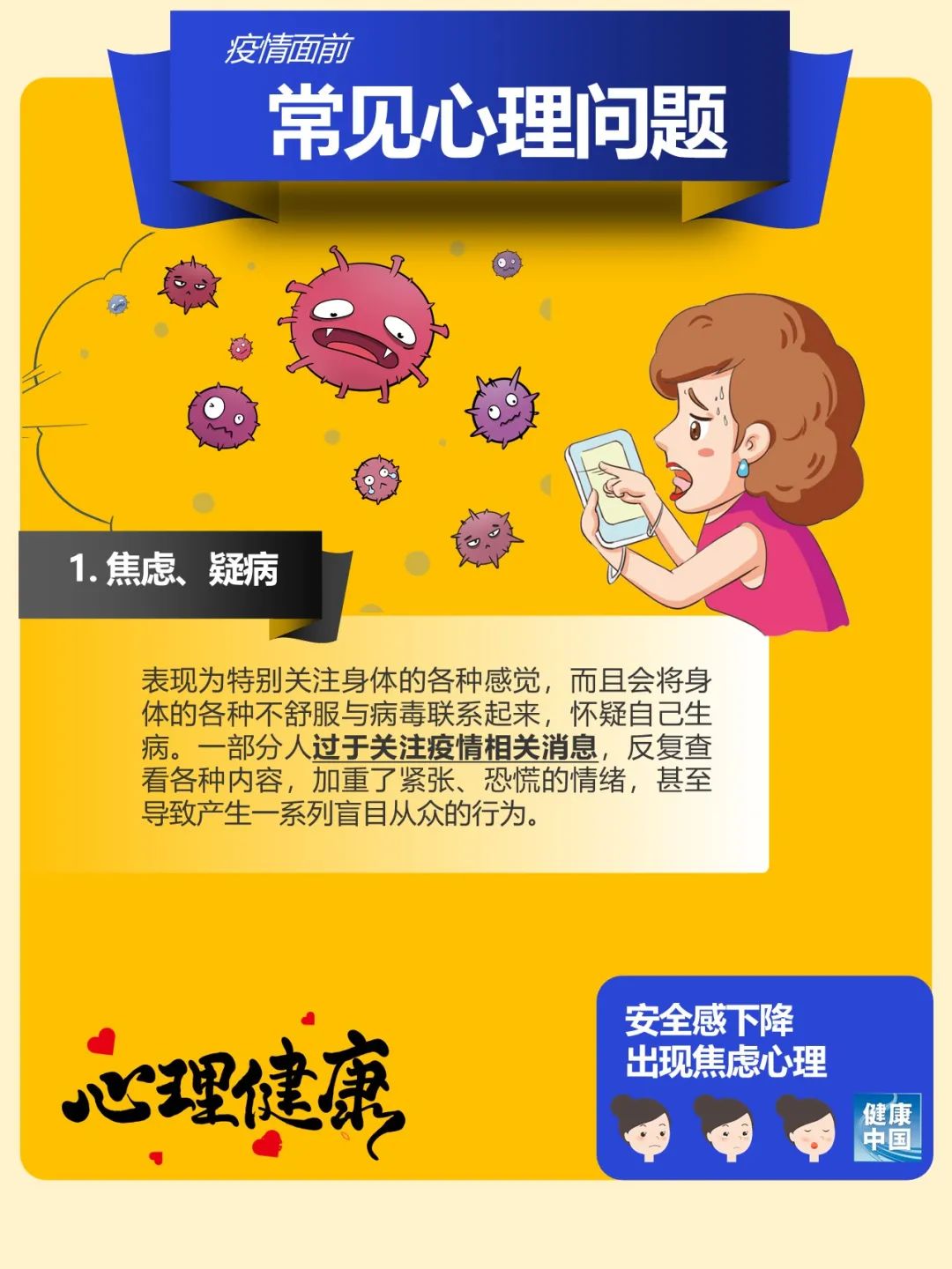 疫情面前这些常见心理问题对照可自查