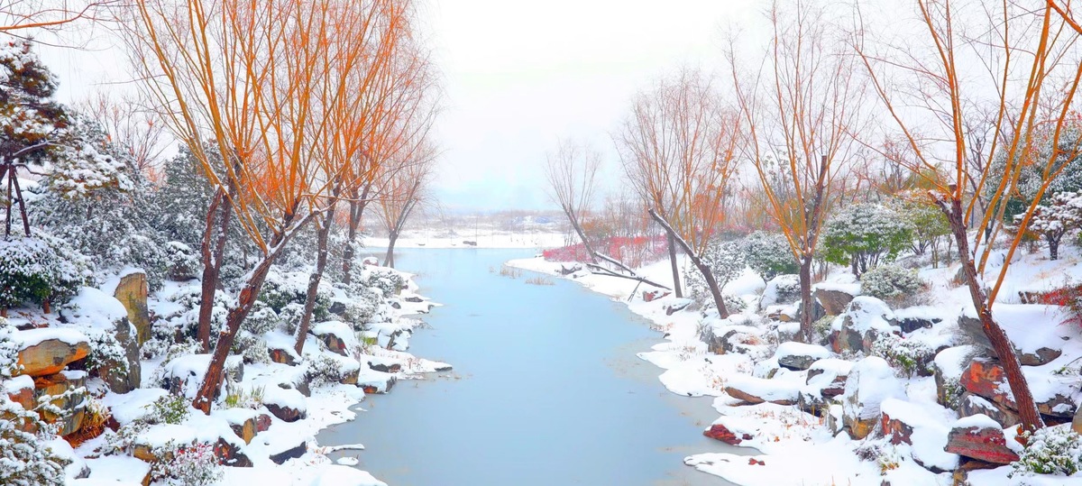许昌：雪后初霁 景色旖旎