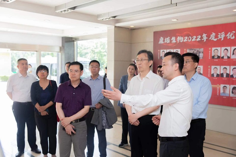 雷生云陪同国家药监局药品注册管理司司长杨胜一行赴开封市调研药品研发工作