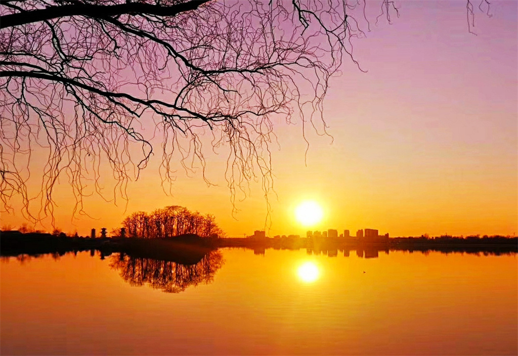 睢县：落日余晖醉晚霞 一抹夕阳美如画