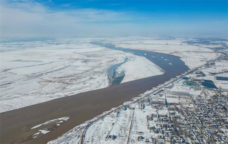 黄河雪景