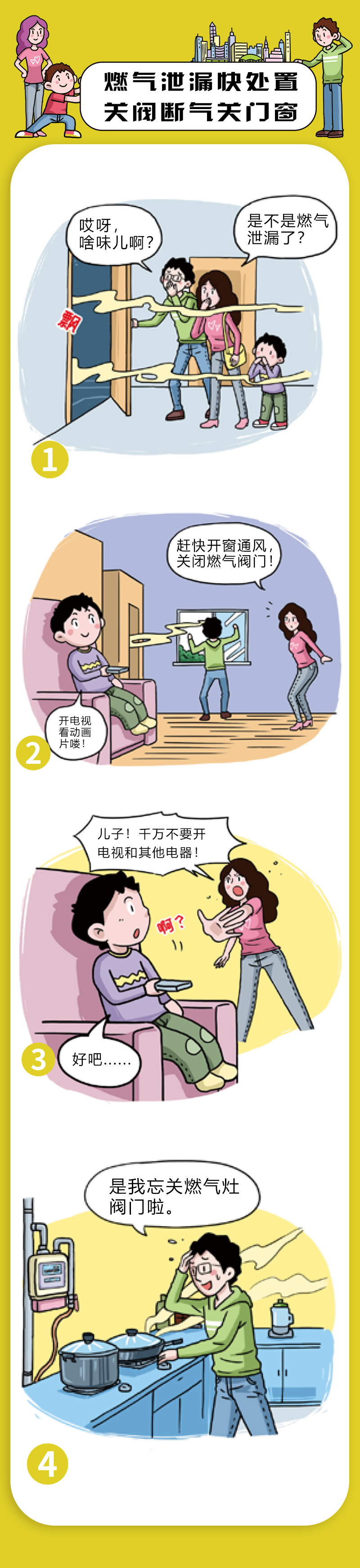 居民家庭消防安全知识漫画（十）