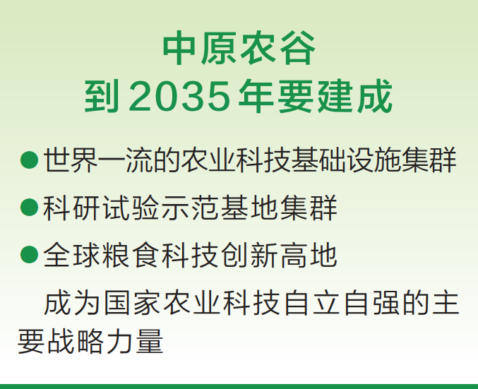 《中原农谷发展规划（2022—2035年）》印发 千亿级种业“航母”蓄势起航