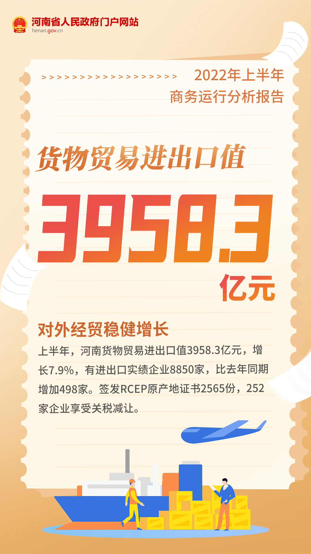 数说丨2022年上半年河南省商务运行分析报告来了 数说丨2022年上半年河南省商务运行分析报告来了