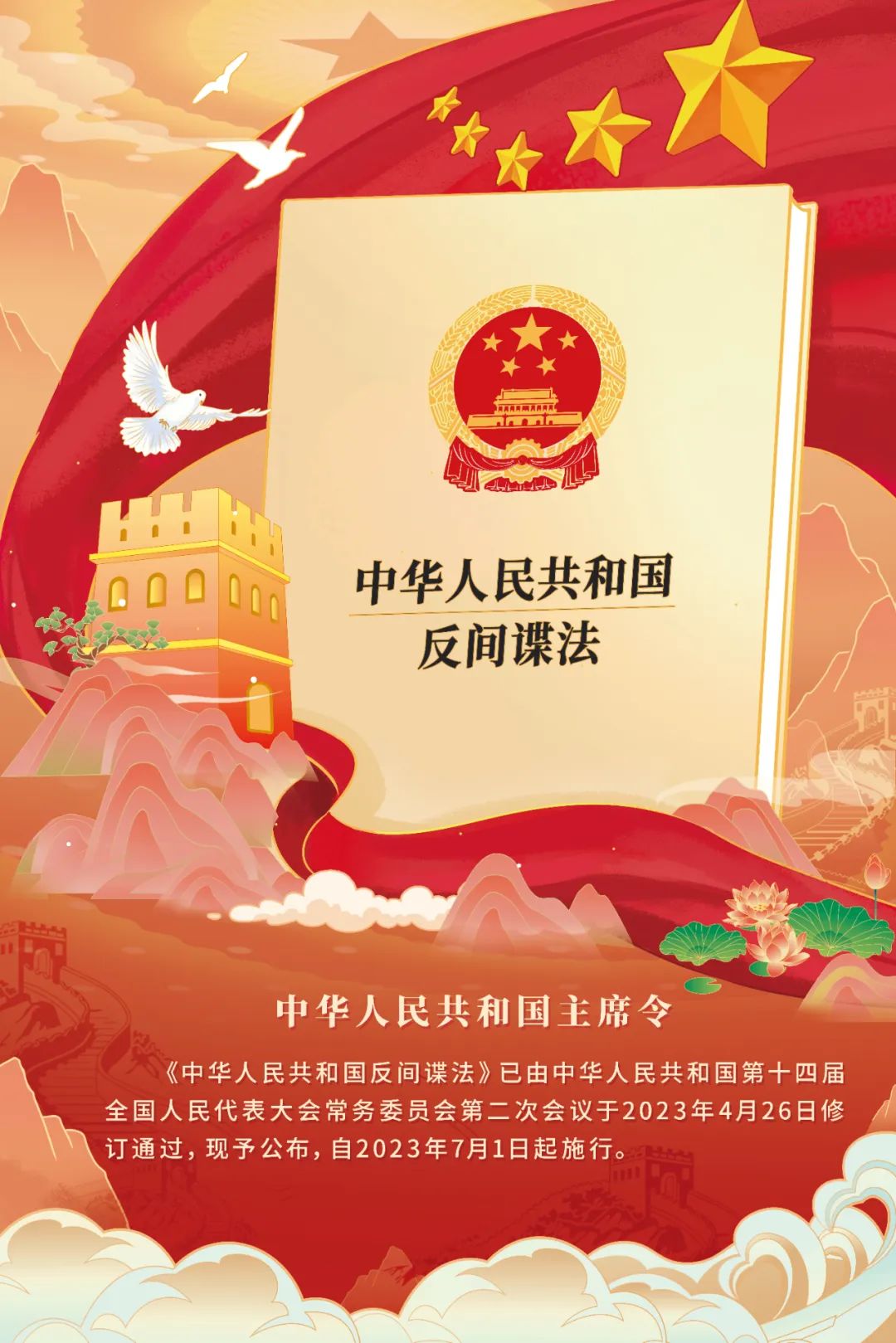 圖解《中華人民共和國反間諜法》重點條款