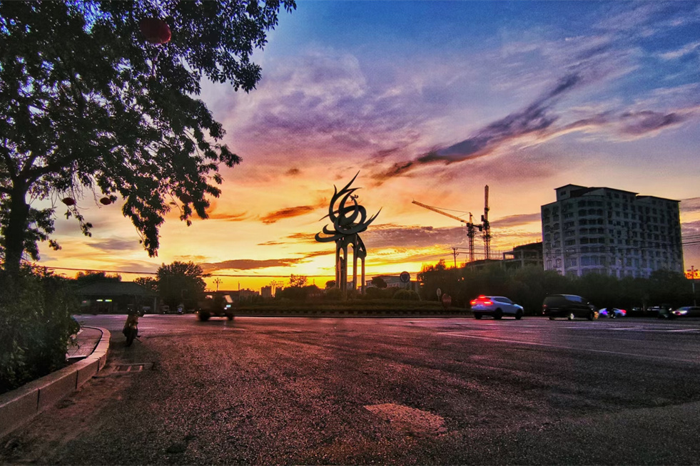 睢县：落日余晖醉晚霞 一抹夕阳美如画