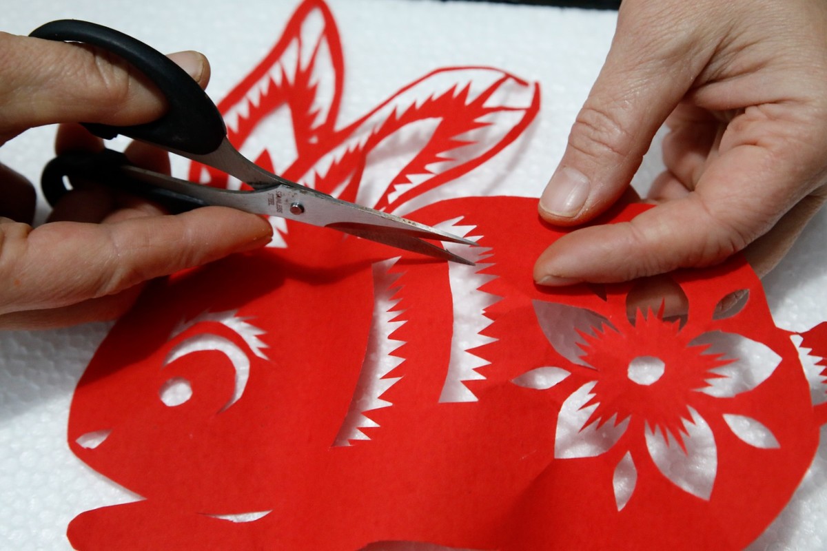 'Rabbit' in Paper-cutting Works