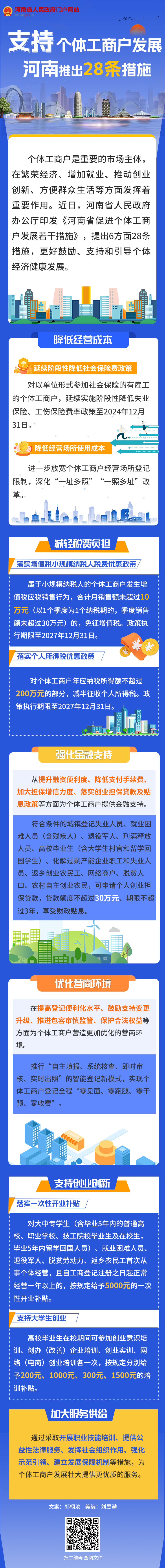 一图读懂丨支持个体工商户发展 河南推出28条措施