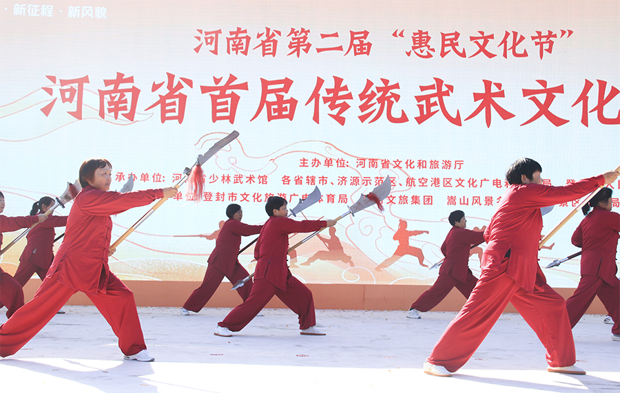 河南省第二届“惠民文化节”河南省首届传统武术文化展演活动在登封举行