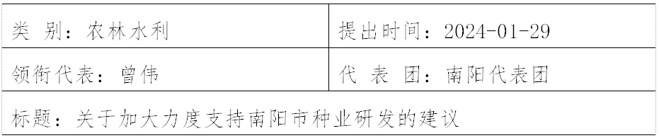 河南省第十四届人民代表大会第二次会议第715号建议及答复