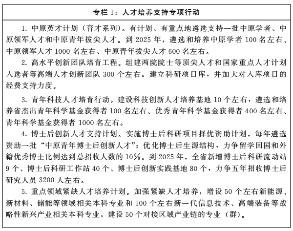 河南省人民政府关于印发河南省“十四五”人才发展人力资源开发和就业促进规划的通知