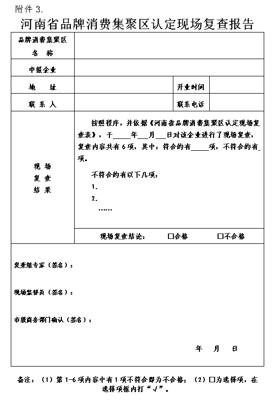 关于组织对申报第六批品牌消费集聚区<br><br>企业进行实地复查的通知