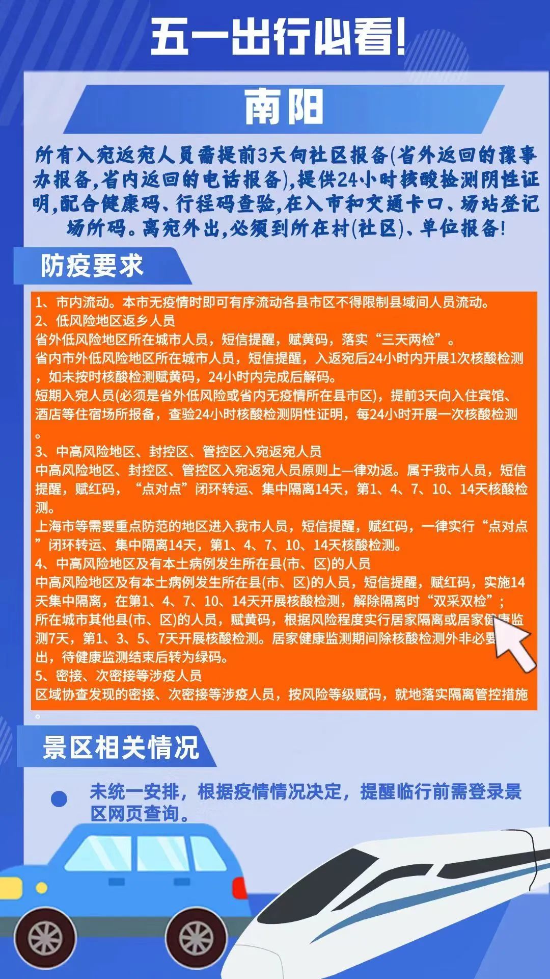 五一河南各地出行政策