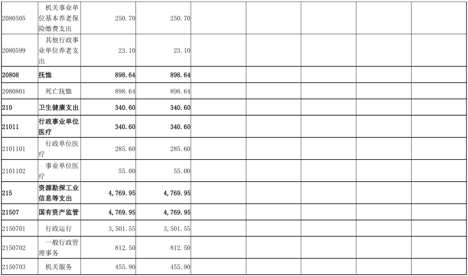 2020年度省政府国资委部门决算公开