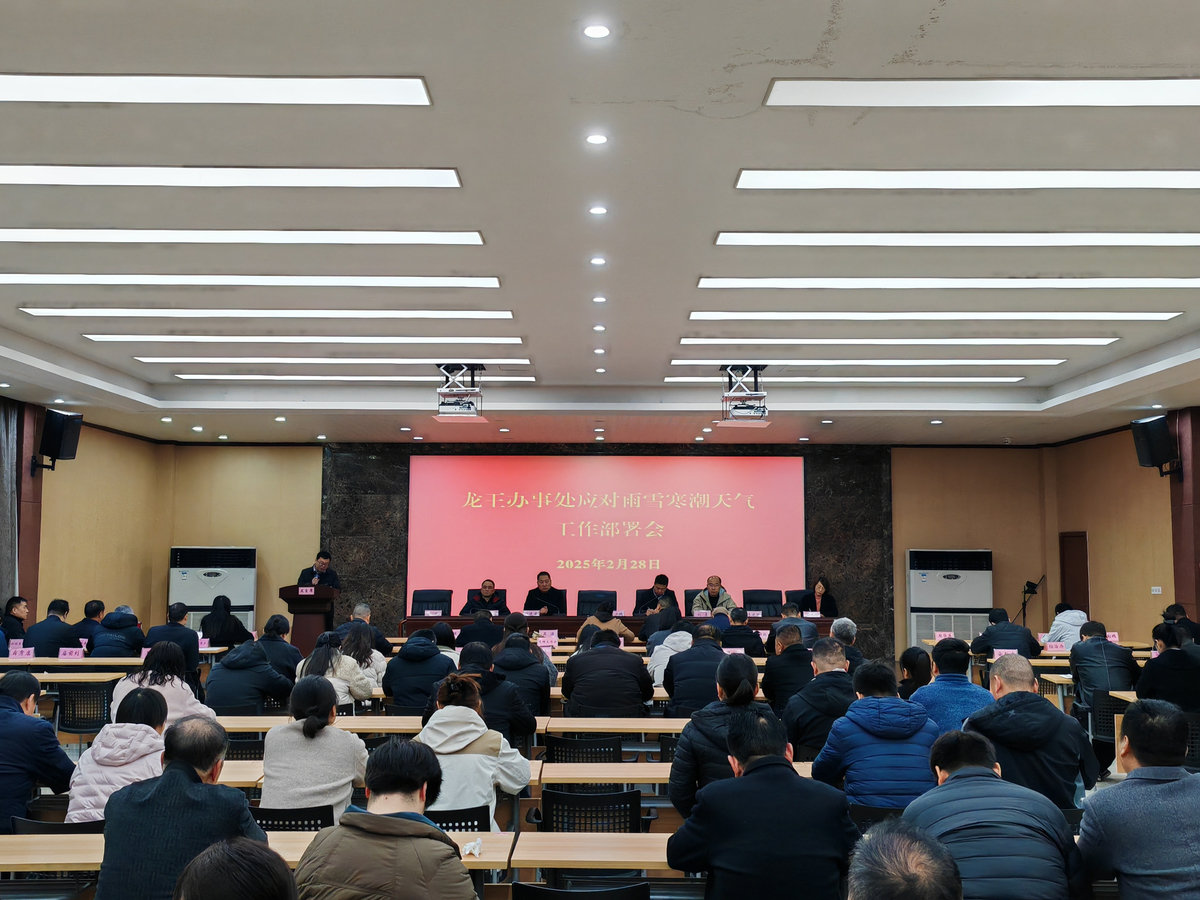 龙王办事处召开应对雨雪寒潮天气工作部署会