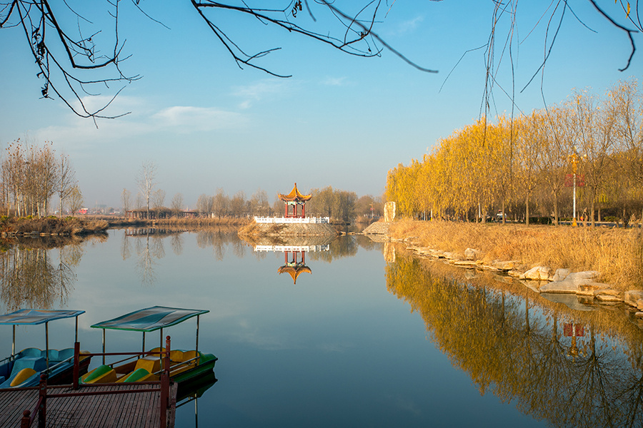 民权：冬日乡村 天蓝景美