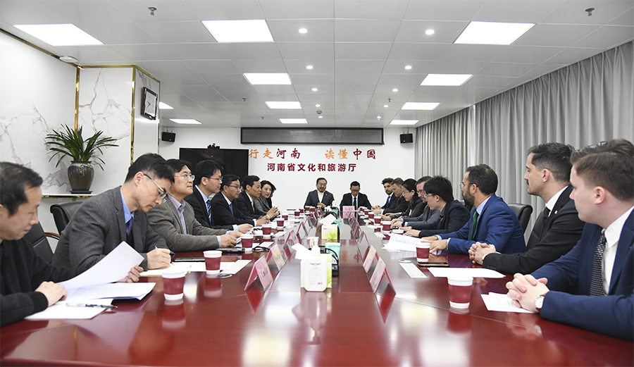 河南省文化和旅游厅党组书记、厅长黄东升会见欧洲文旅代表团