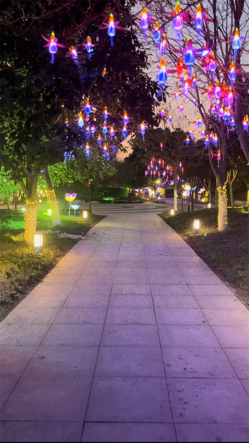 春满中原老家河南丨漫步十里灯廊看火树银花开满沙澧夜空