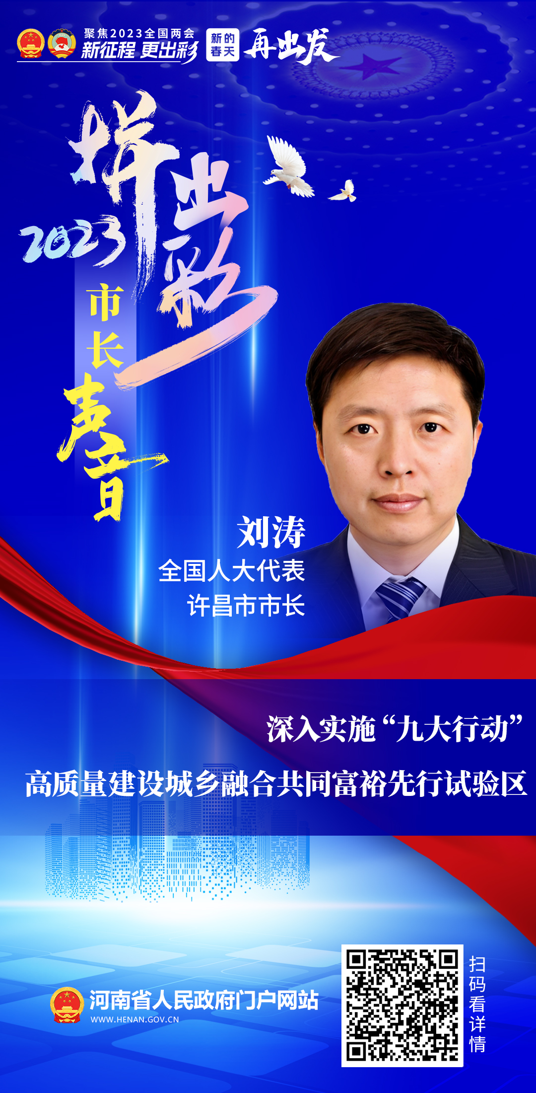 全国人大代表、许昌市市长刘涛：深入实施“九大行动” 高质量建设城乡融合共同富裕先行试验区