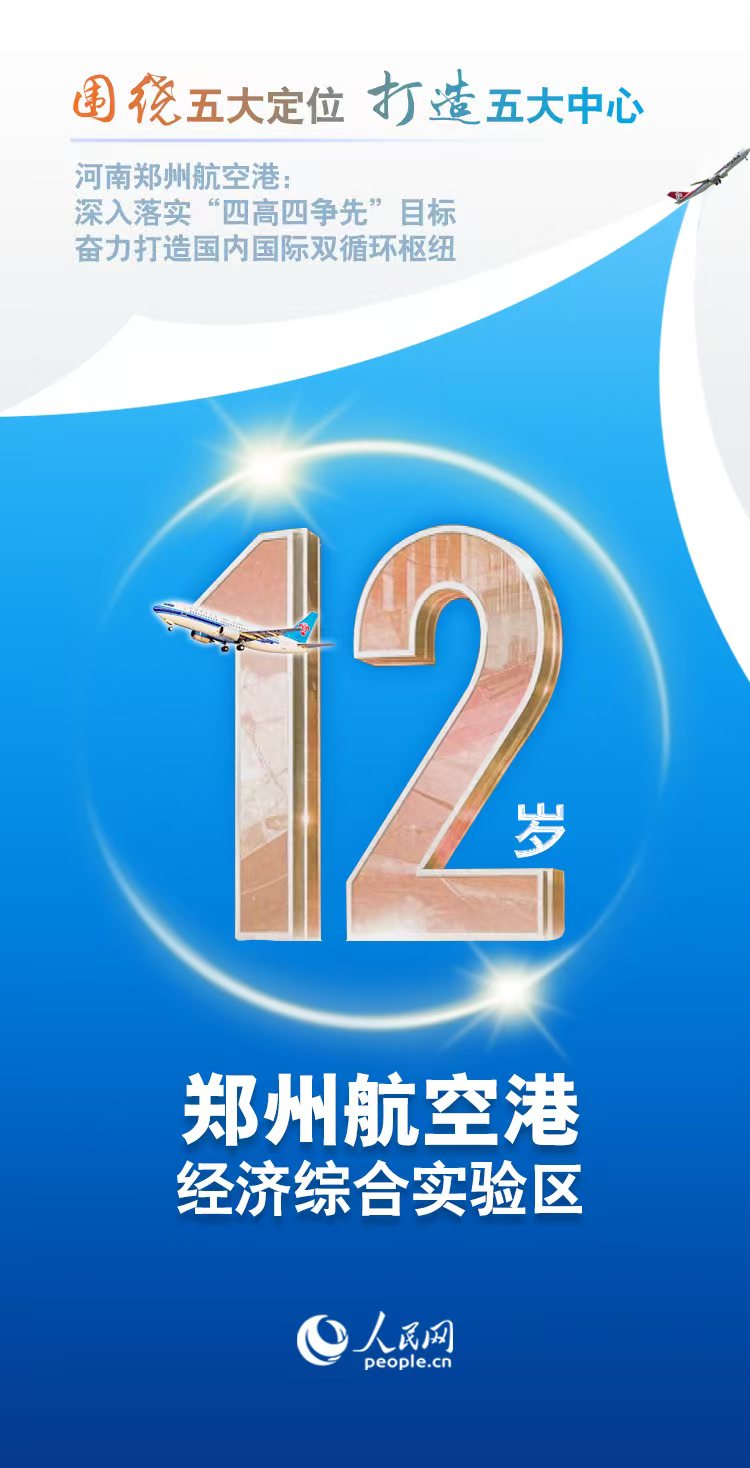 央媒看港区 | 人民网：空中丝路 枢纽全球 郑州航空港12岁啦