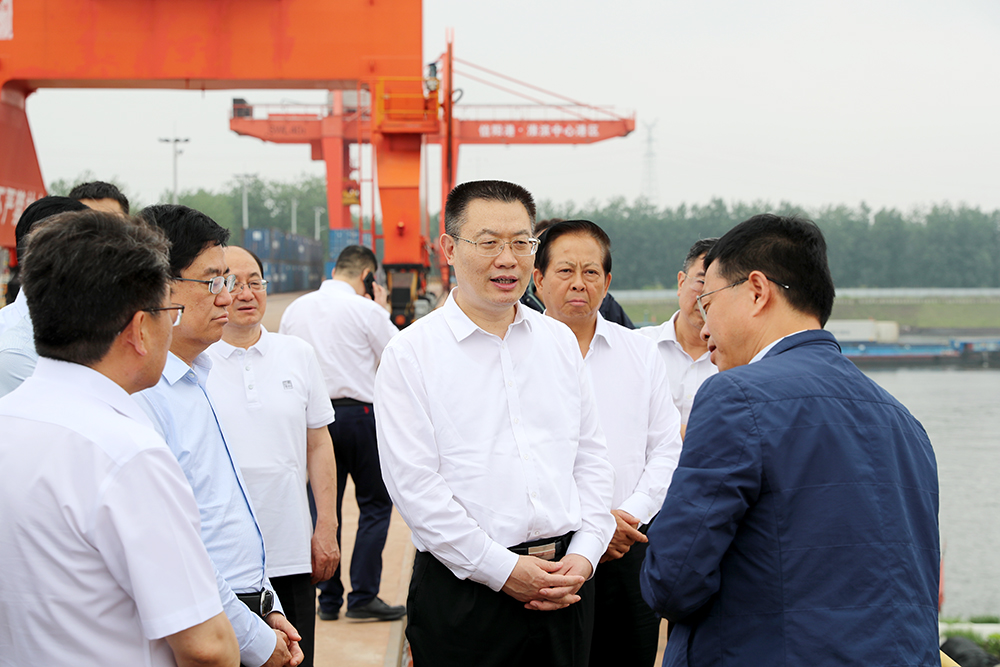 高建立厅长调研信阳市综合立体交通与航运项目建设
