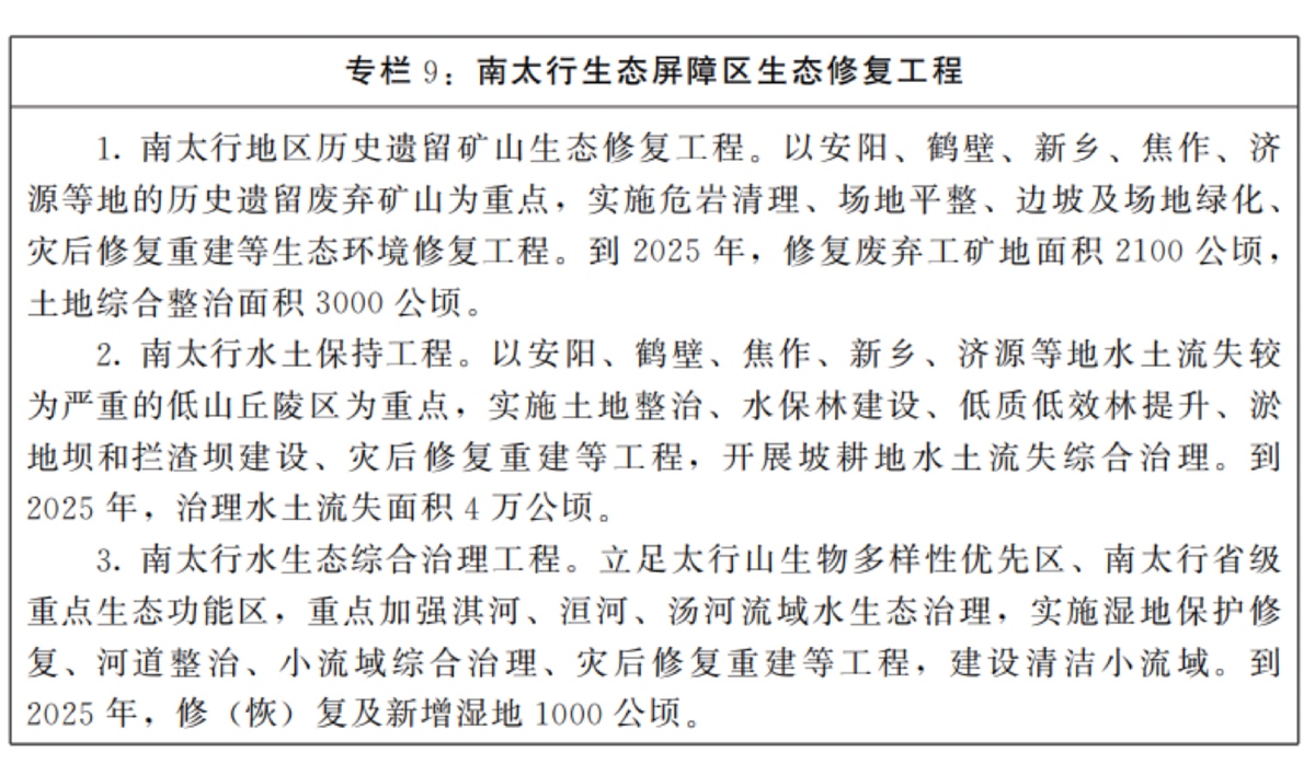 河南省人民政府<br>关于印发河南省“十四五”国土空间生态修复和<br>森林河南建设规划的通知