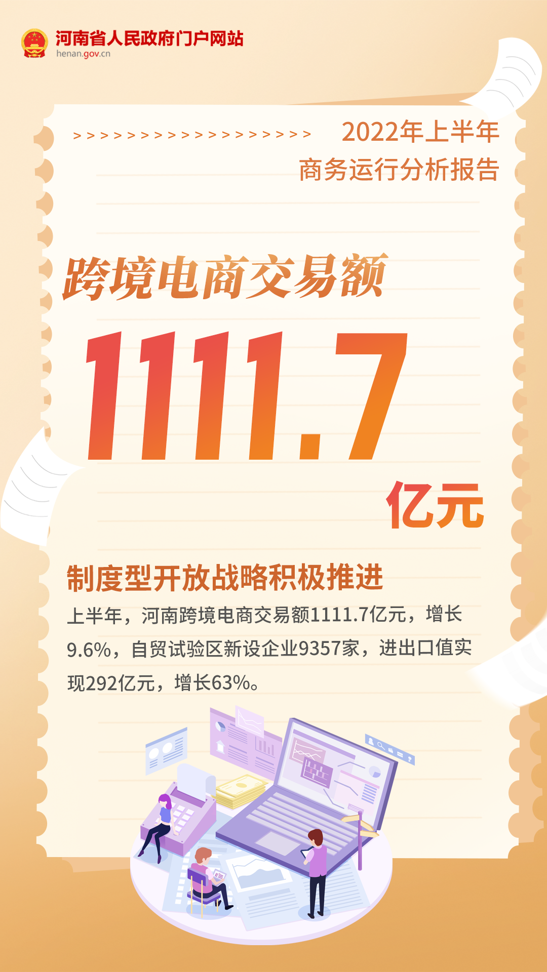 数说丨2022年上半年河南省商务运行分析报告来了 数说丨2022年上半年河南省商务运行分析报告来了