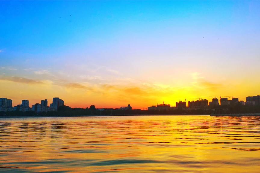 睢县：落日余晖醉晚霞 一抹夕阳美如画