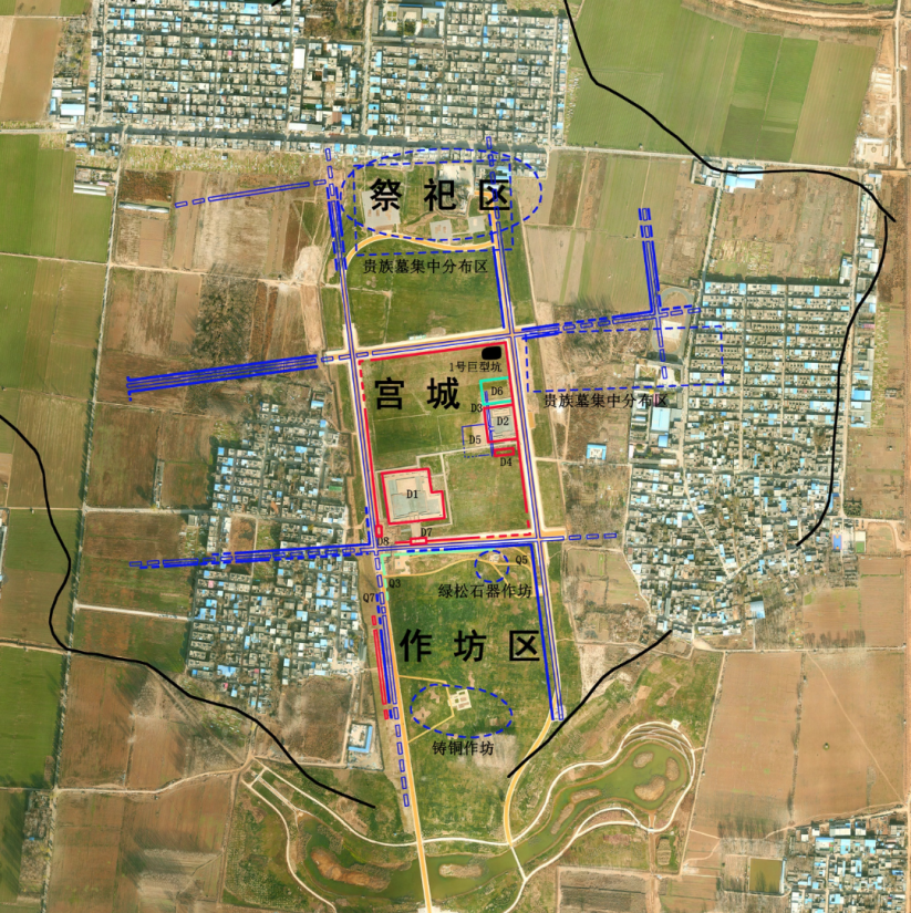二里头遗址新发现多条道路